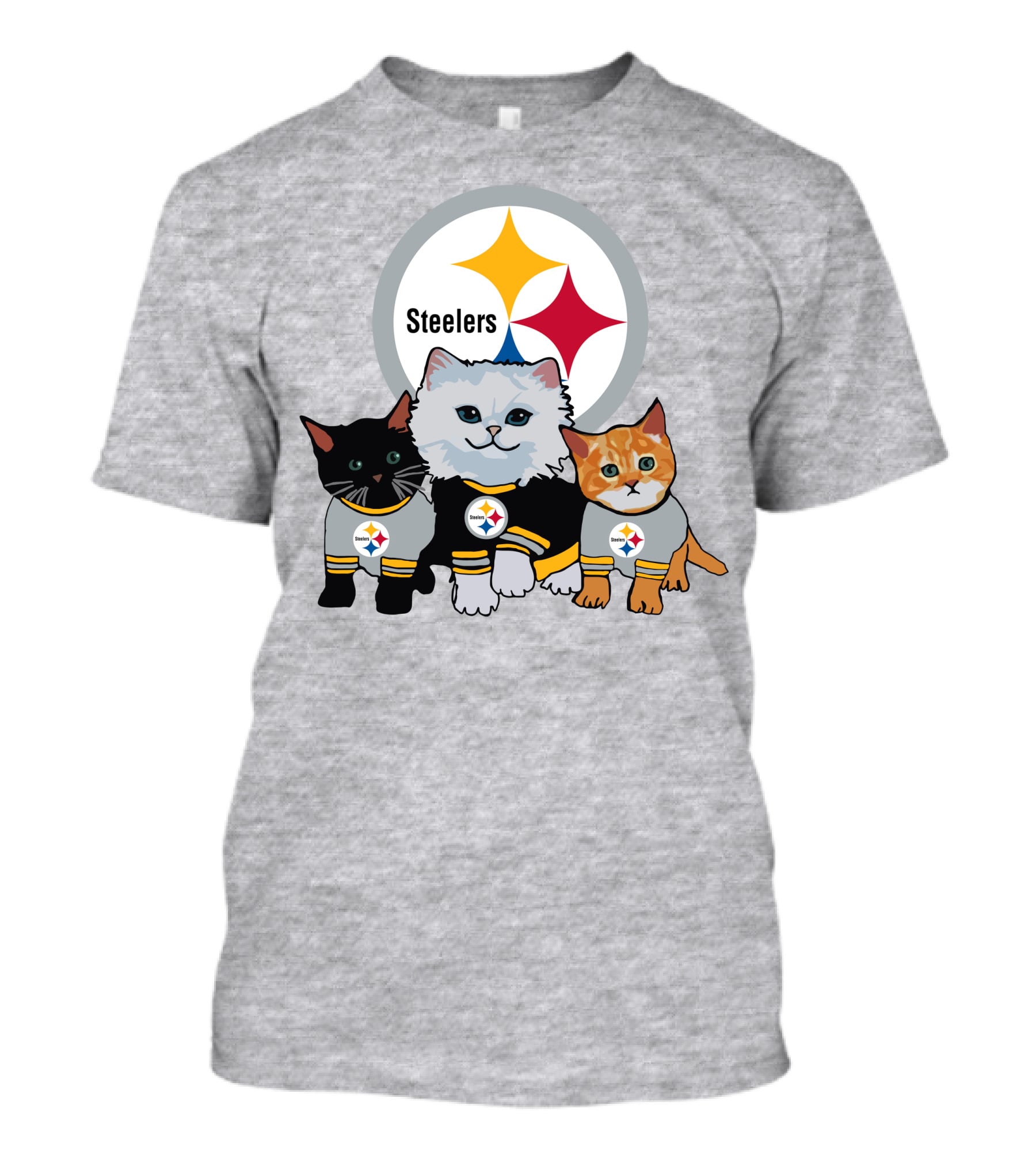 Pittsburgh Steelers Cats Trio With Team T-Shirt