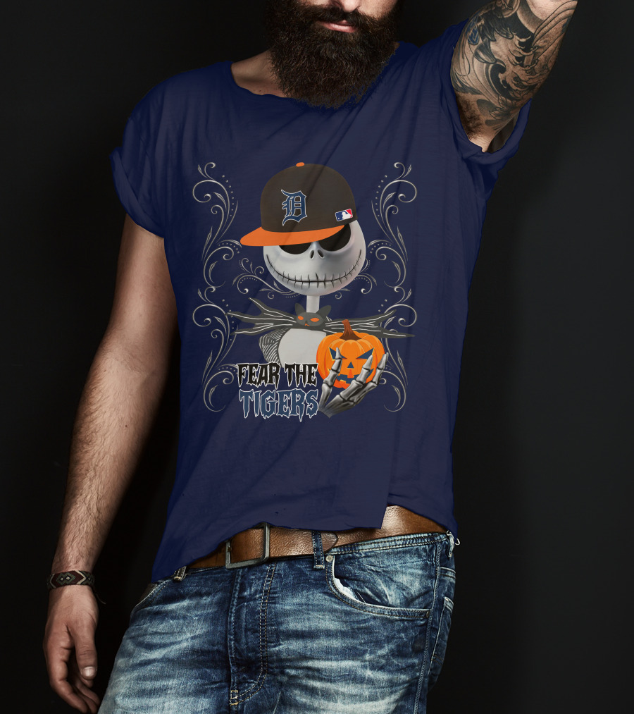 Fear The Tigers Halloween Detroit T-Shirt