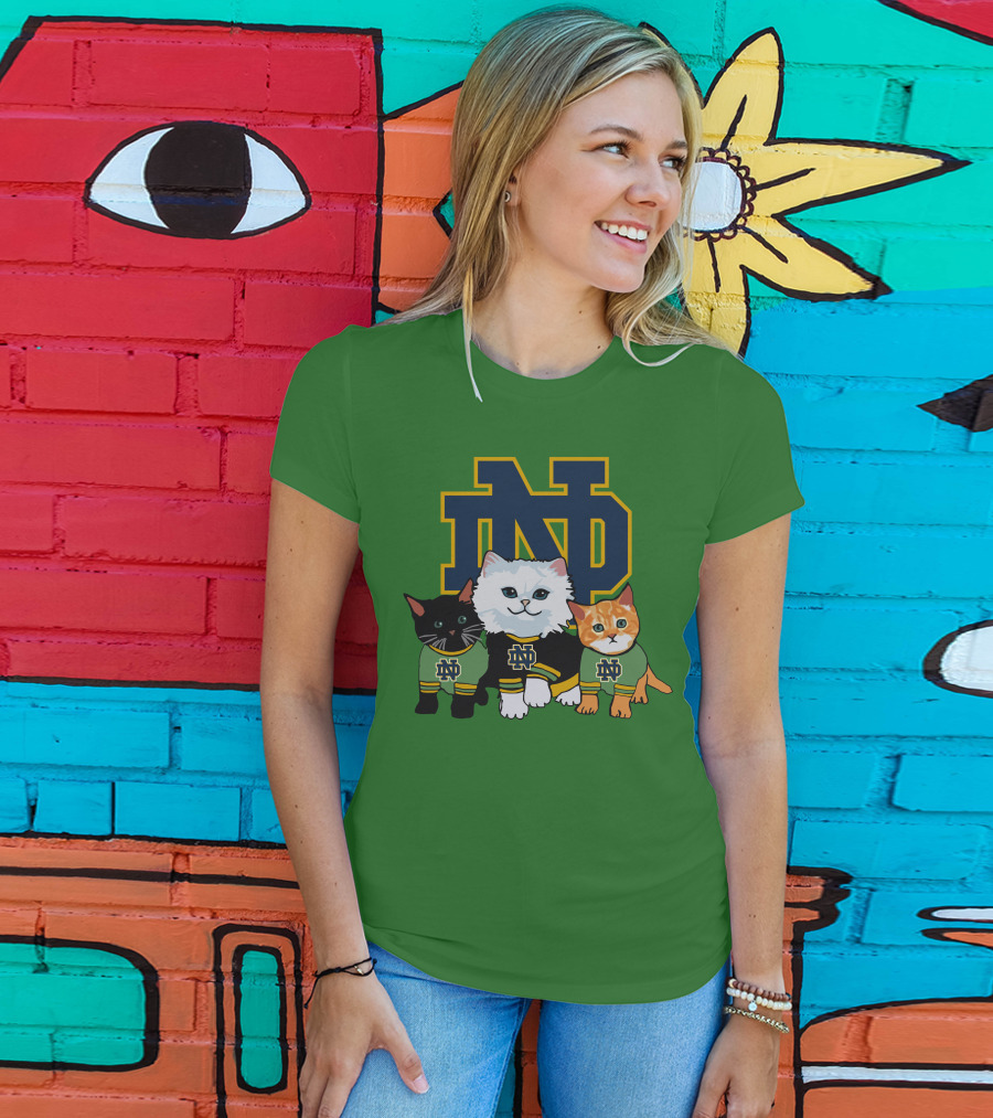Notre Dame Fighting Irish ND Cute Cats T-Shirt