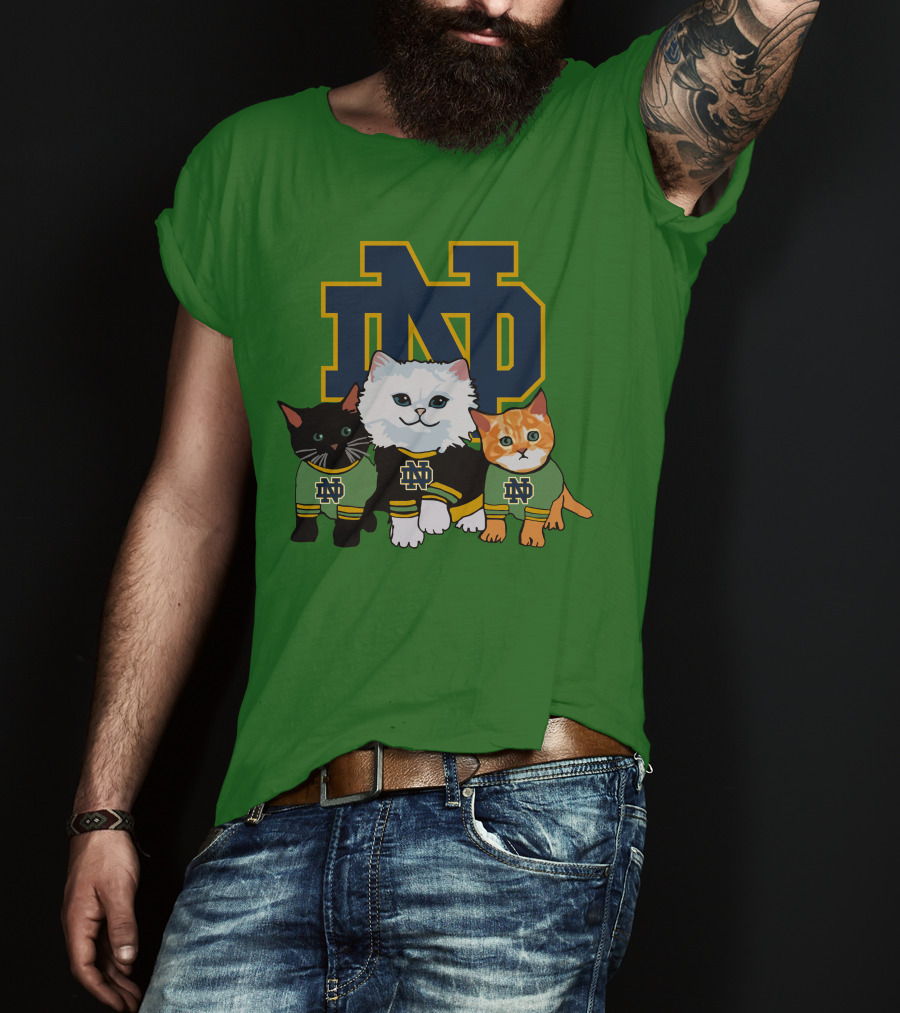 Notre Dame Fighting Irish ND Cute Cats T-Shirt