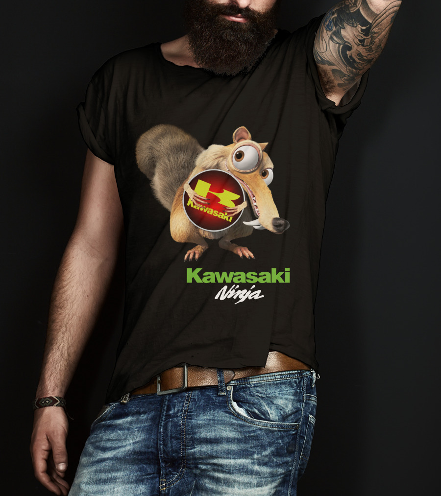Kawasaki Ninja Ice Age Squirrel Crossover T-Shirt