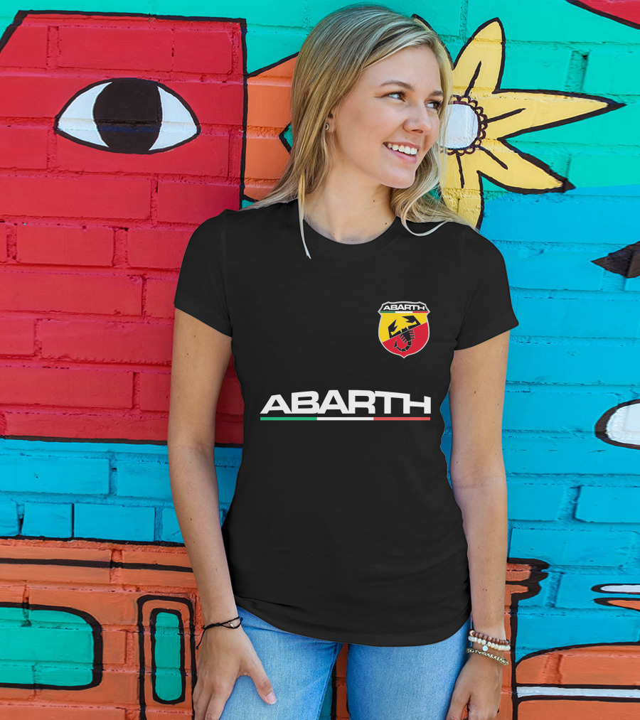 Abarth Scorpion Logo With Italian Flag Trim T-Shirt