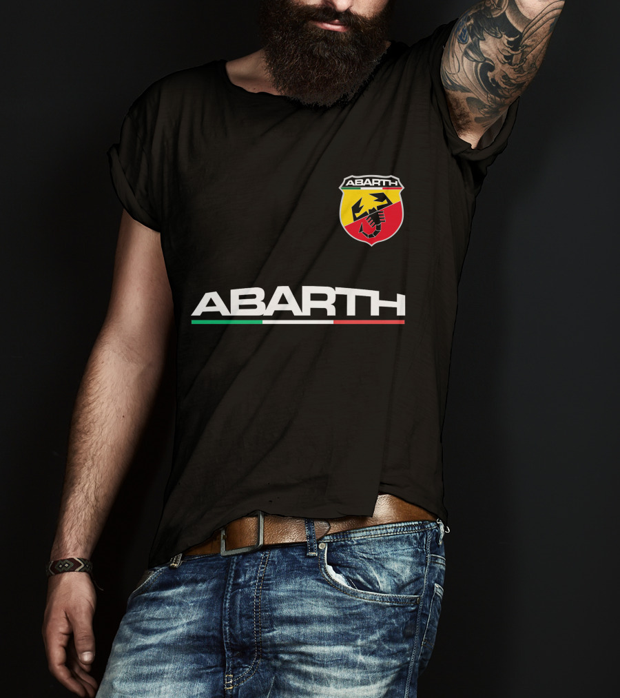 Abarth Scorpion Logo With Italian Flag Trim T-Shirt
