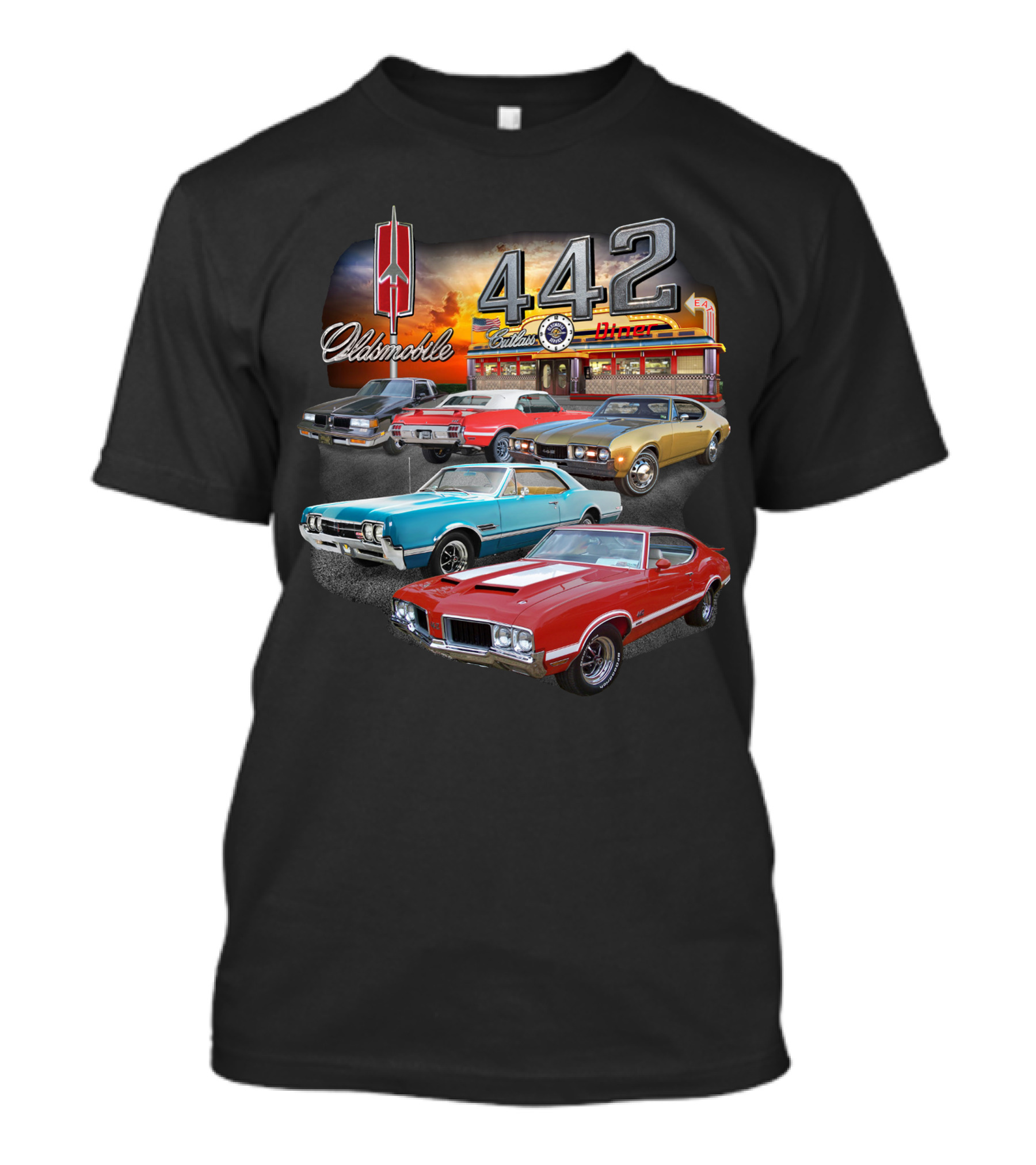 Oldsmobile 442 Classic Cars At The Diner T-Shirt