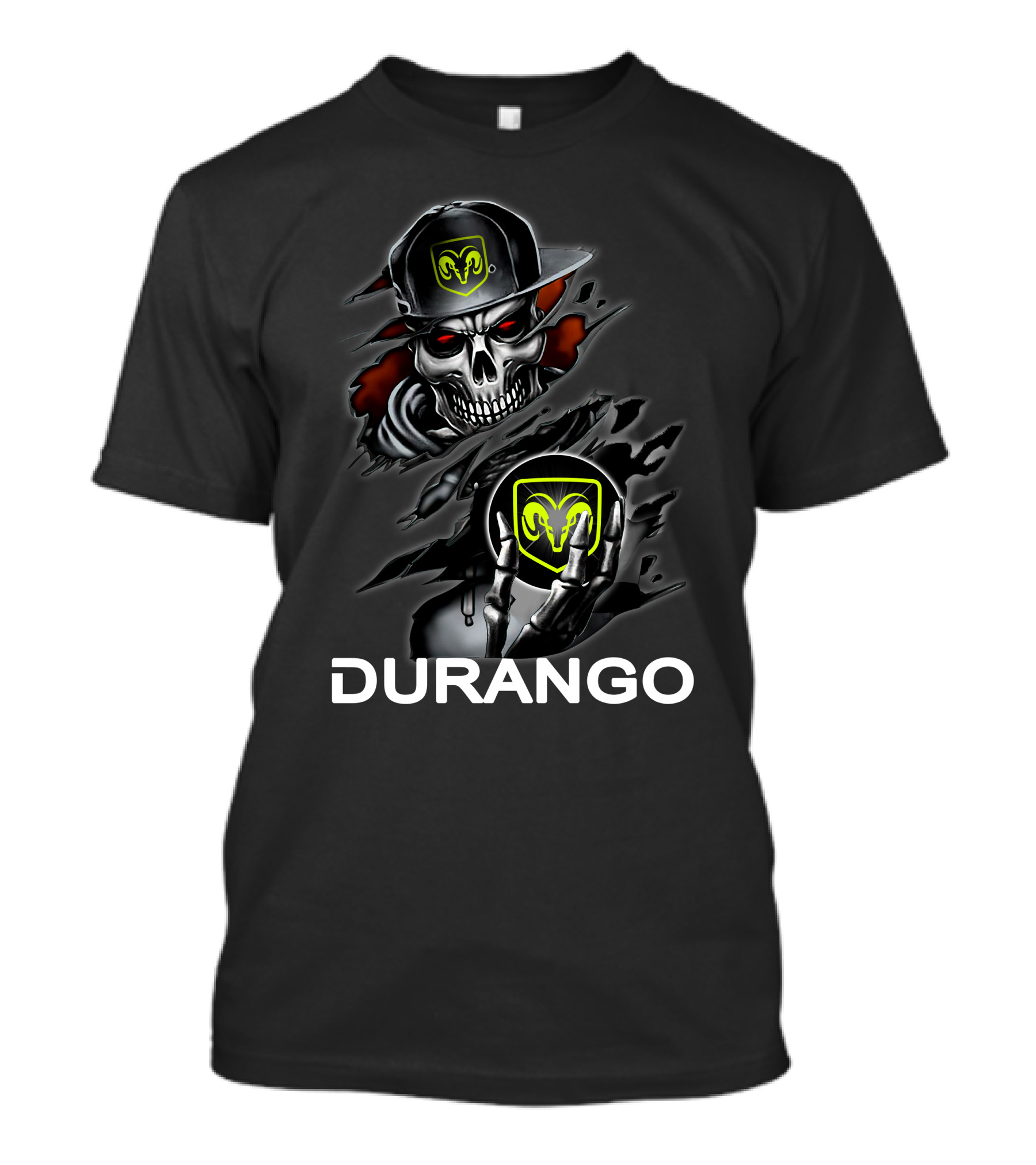 Durango Skull Skeleton Ram Logo Hat T-Shirt