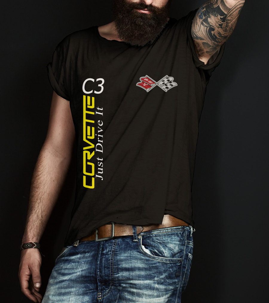 Corvette C3 Just Drive It Flag T-Shirt