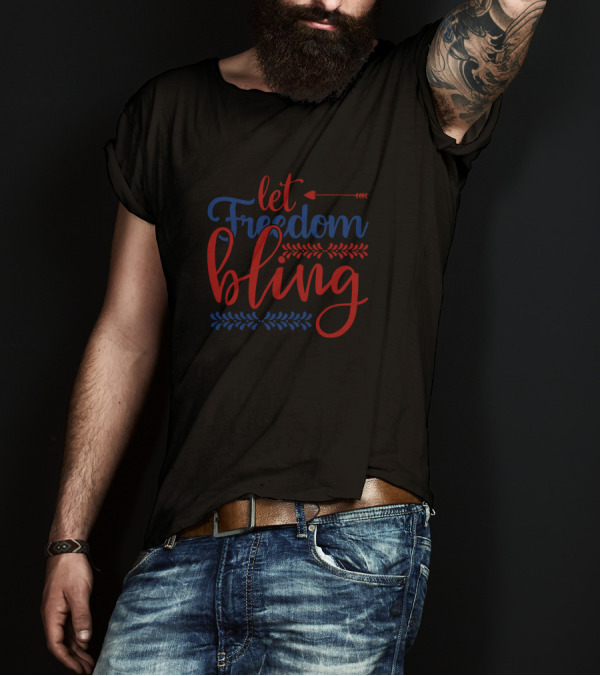 Let Freedom Bling Arrow Independence Day T-Shirt
