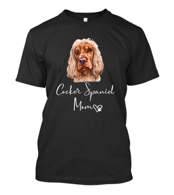 Cocker Spaniel Mom Heart Paw T-Shirt