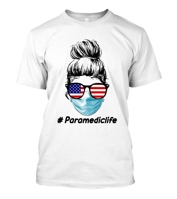 Paramediclife USA Sunglasses And Mask T-Shirt