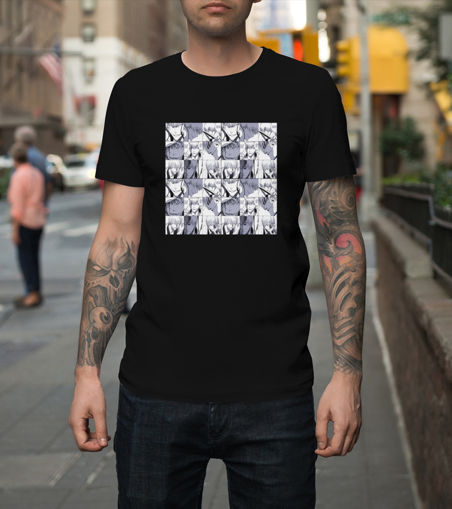 Gin Collage Color Version Anime Manga Panels Japan Aesthetic T-Shirt