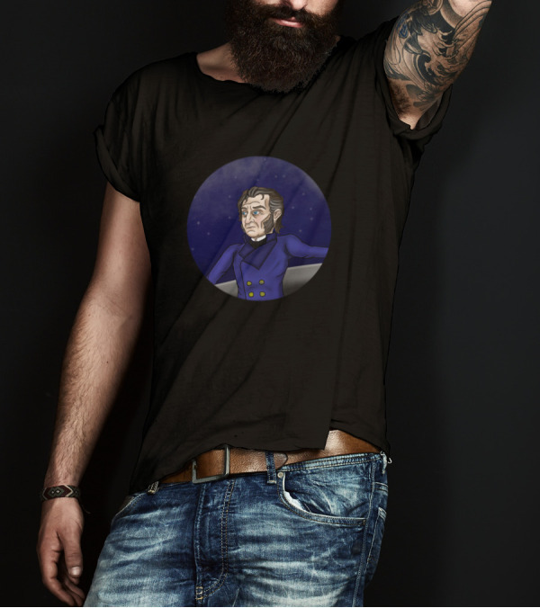 Javert Character Blue Coat Night Sky Stars T-Shirt
