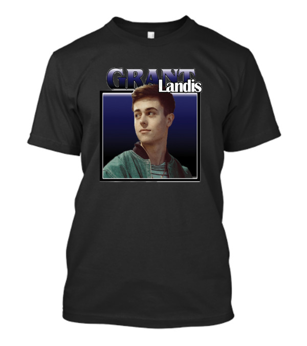 Grant Landis Blue Gradient Portrait With Name In T-Shirt
