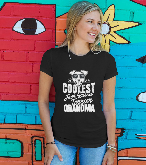 Coolest Jack Russell Terrier Grandma Dog Lover Fun T-Shirt