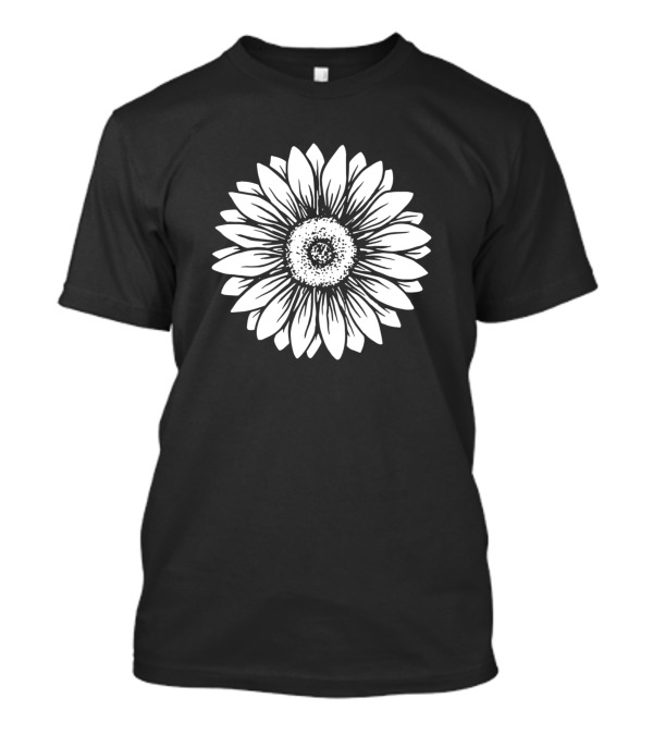 Distressed Vintage White Sunflower T-Shirt