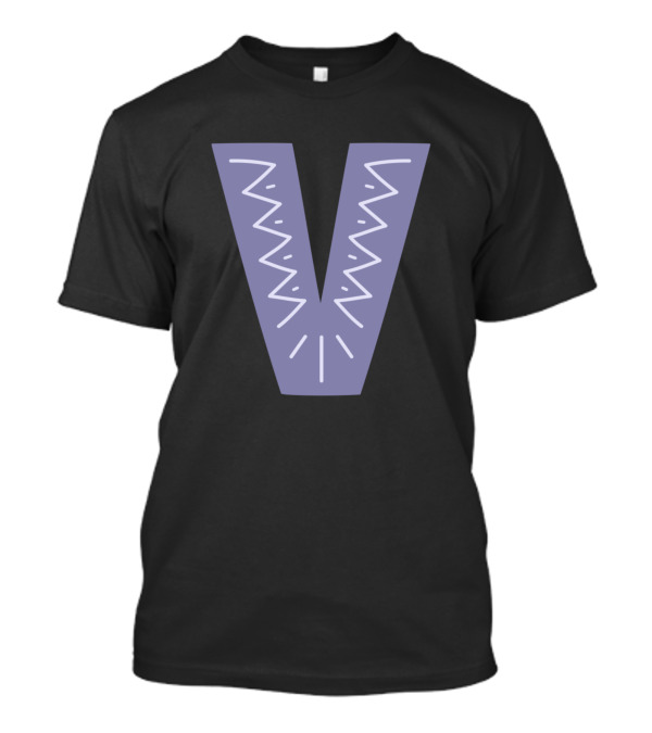 Letter V Purple Forest Alphabet T-Shirt