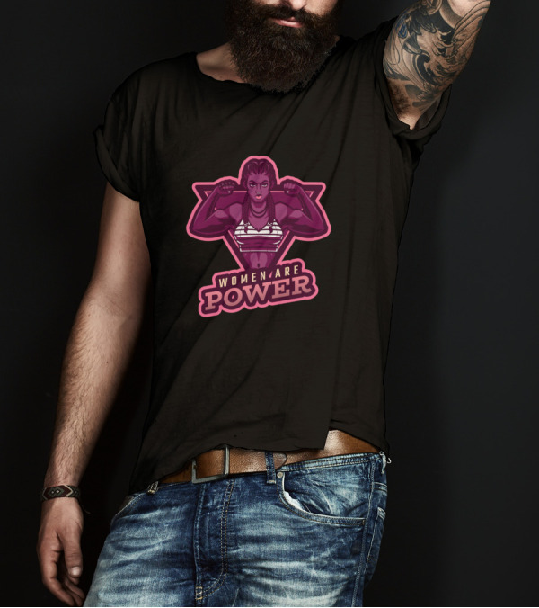 Women Are Power Strong Athletic Female Empowerment T-Shirt