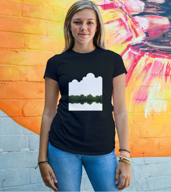 Lonely Tamsea Cloud Reflection Landscape T-Shirt