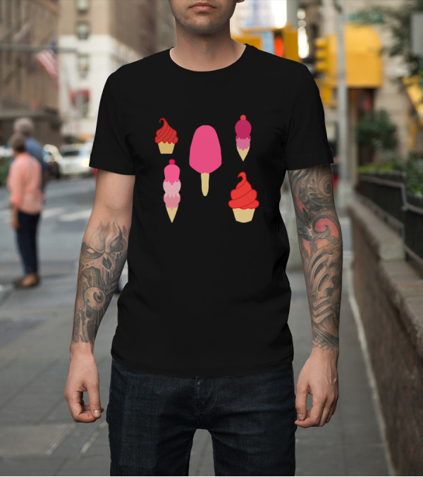Shirt: Cute and Colorful Ice Cream Treats Combo T-Shirt Cute and Colorful Ice Cream Treats Combo T-Shirt