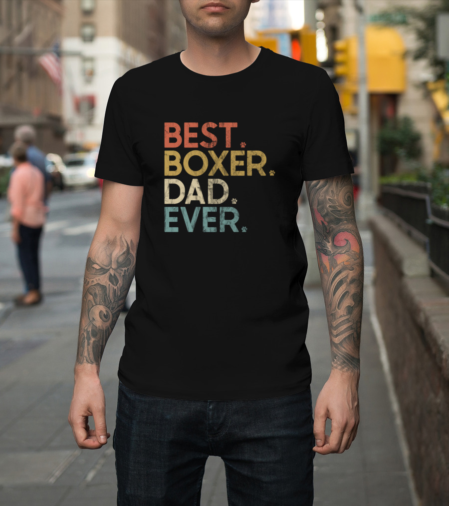 Best Boxer Dad Ever Vintage Boxer Lovers T-Shirt