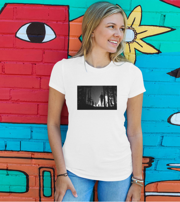 Creepy Tall Figures In Forest T-Shirt