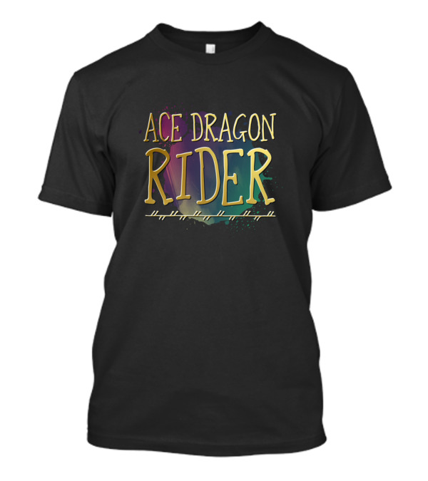 Ace Dragon Rider Vibrant Text T-Shirt
