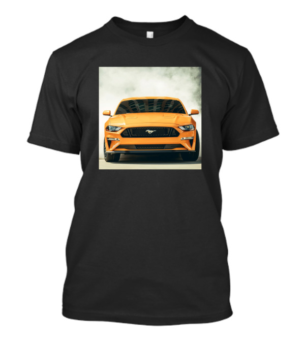Yellow Ford Mustang Front View Iconic Car T-Shirt