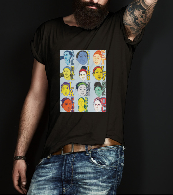 ATL DAL LA PHX CHI IND MIN SEA CT LV NYC DC WNBA T-Shirt