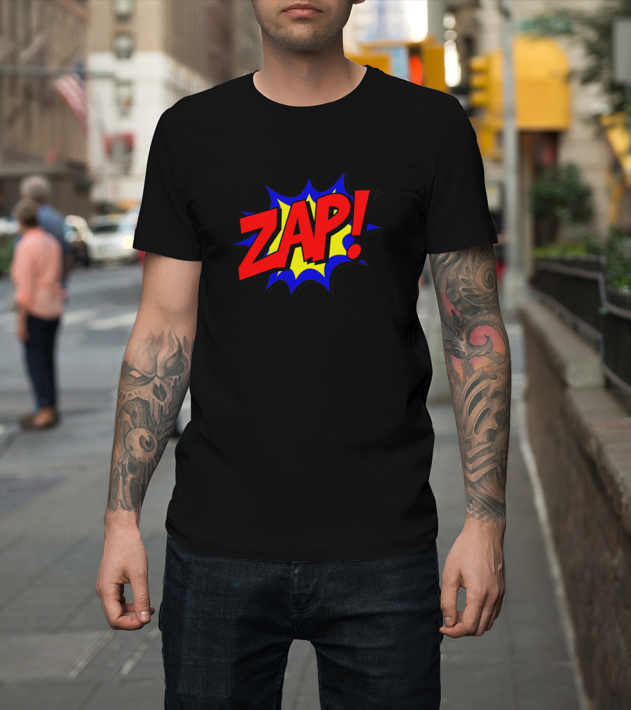 ZAP Comic Book Style Text Burst T-Shirt