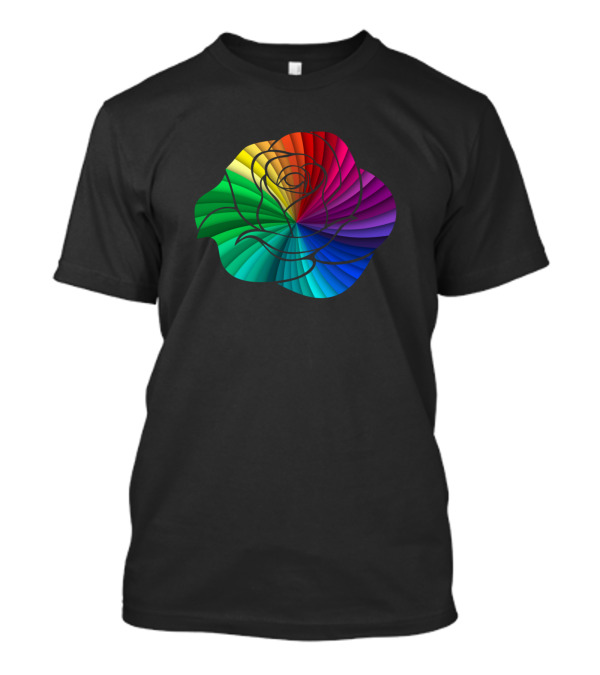 Flower RGB Rainbow Rose Spectrum T-Shirt