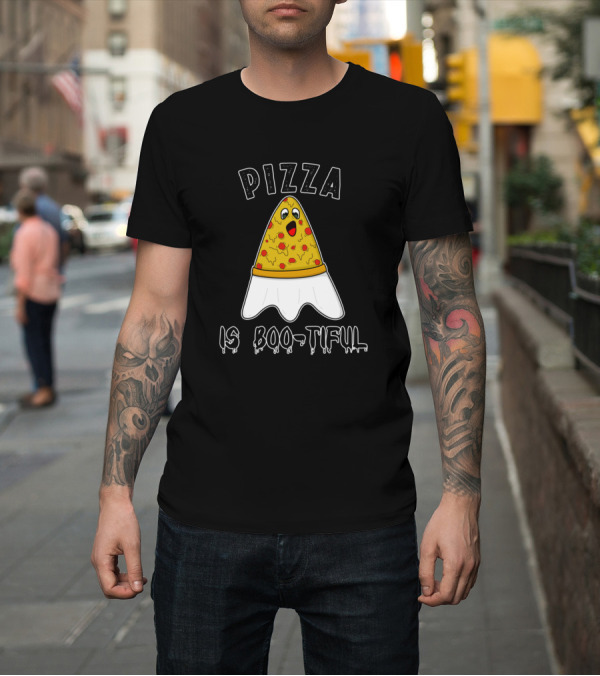 Shirt: Pizza Is Boo Tiful Funny Ghost Slice T-Shirt Pizza Is Boo Tiful Funny Ghost Slice T-Shirt