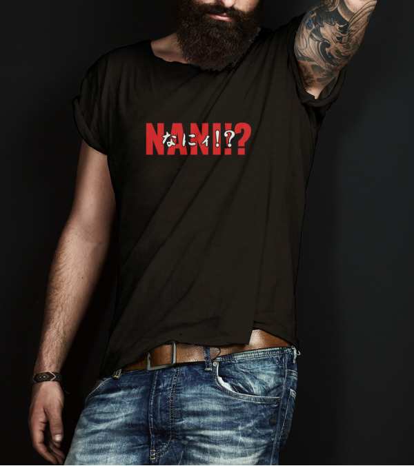 NANI なに? Red And White T-Shirt