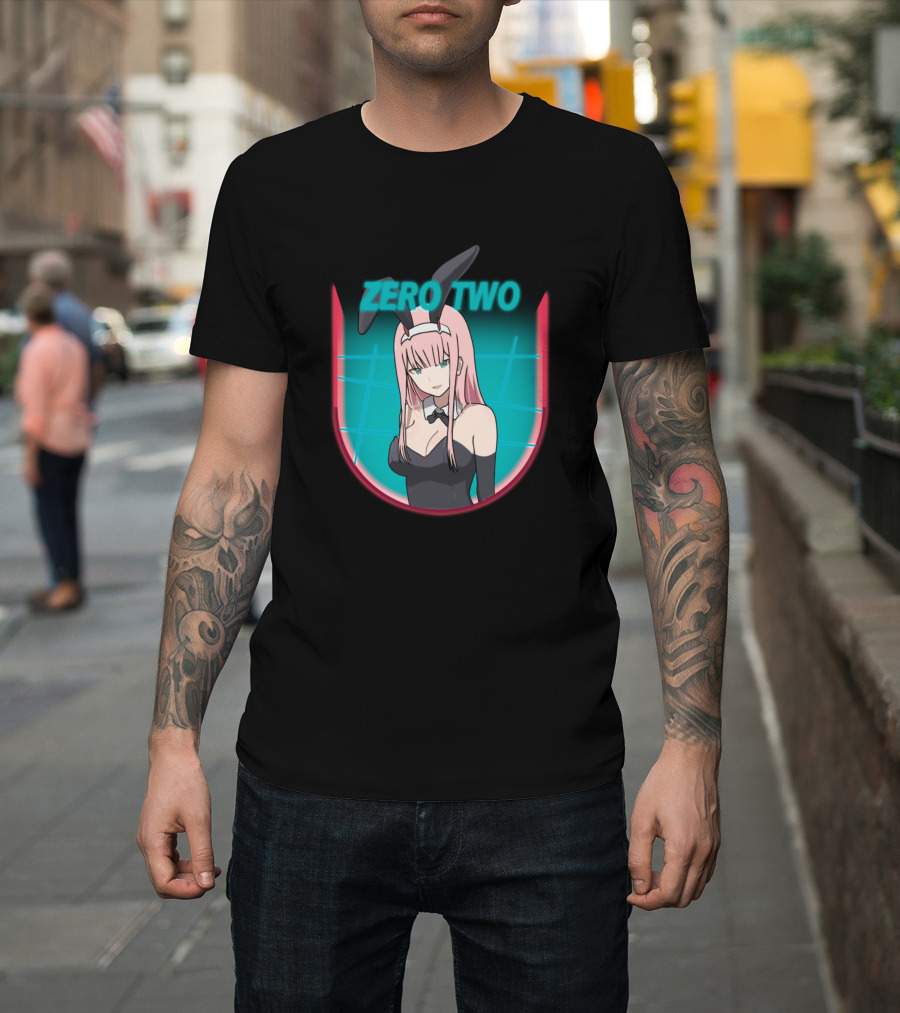Zero Two Bunny Girl Neon Aesthetic T-Shirt