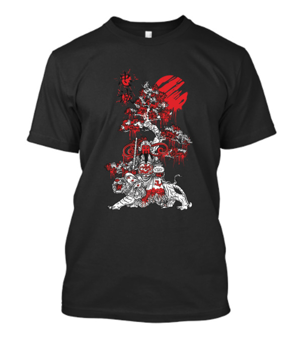 Awesome Chinese King Lover With Red And White Tree Tiger Scene T-Shirt