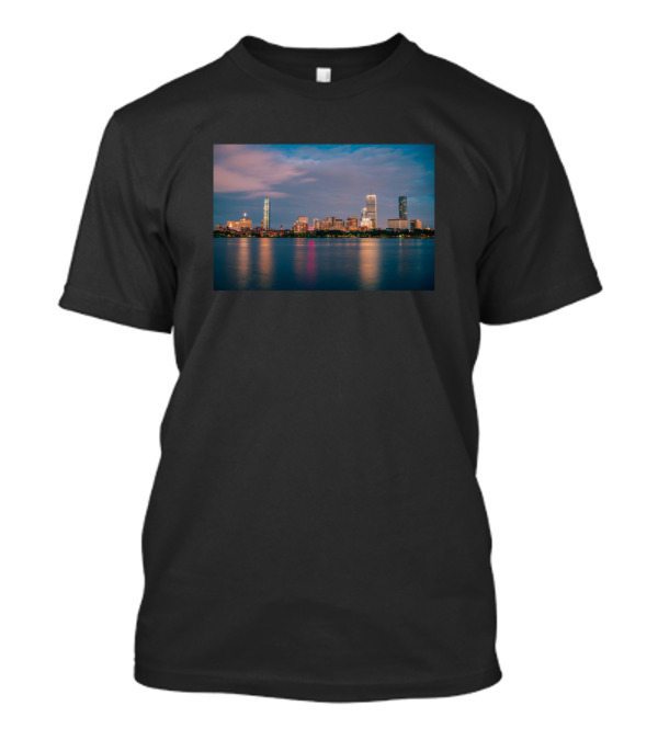 Boston Evening Skyline Reflection T-Shirt