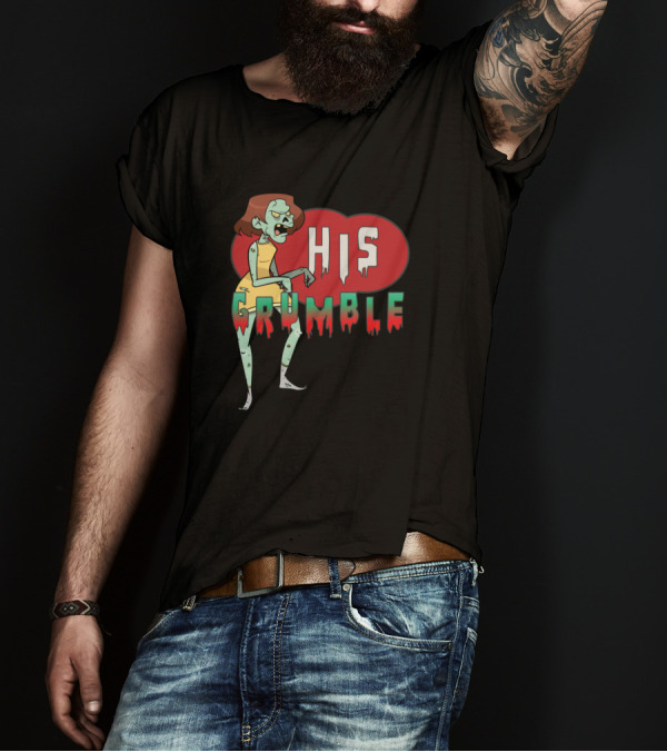 HIS Grumble Zombie Cartoon Character Humor T-Shirt