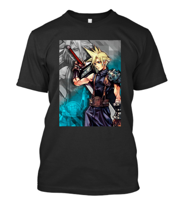 Cloud Strife Soldier Portrait Fantasy Character T-Shirt