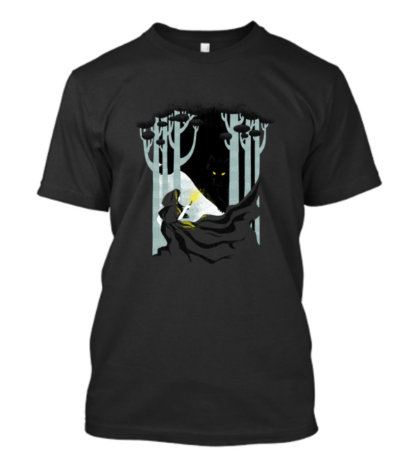 Wolf Into The Woods Wild Life Night Cloaked Wolf In Forest T-Shirt