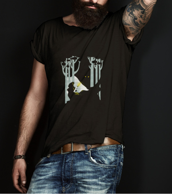 Wolf Into The Woods Wild Life Night Cloaked Wolf In Forest T-Shirt