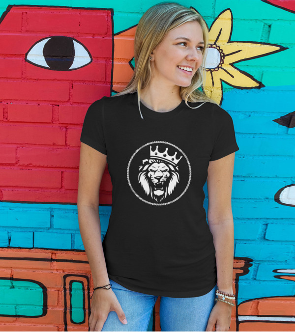 Animals Lover King Lion Crown Rugged Majesty T-Shirt