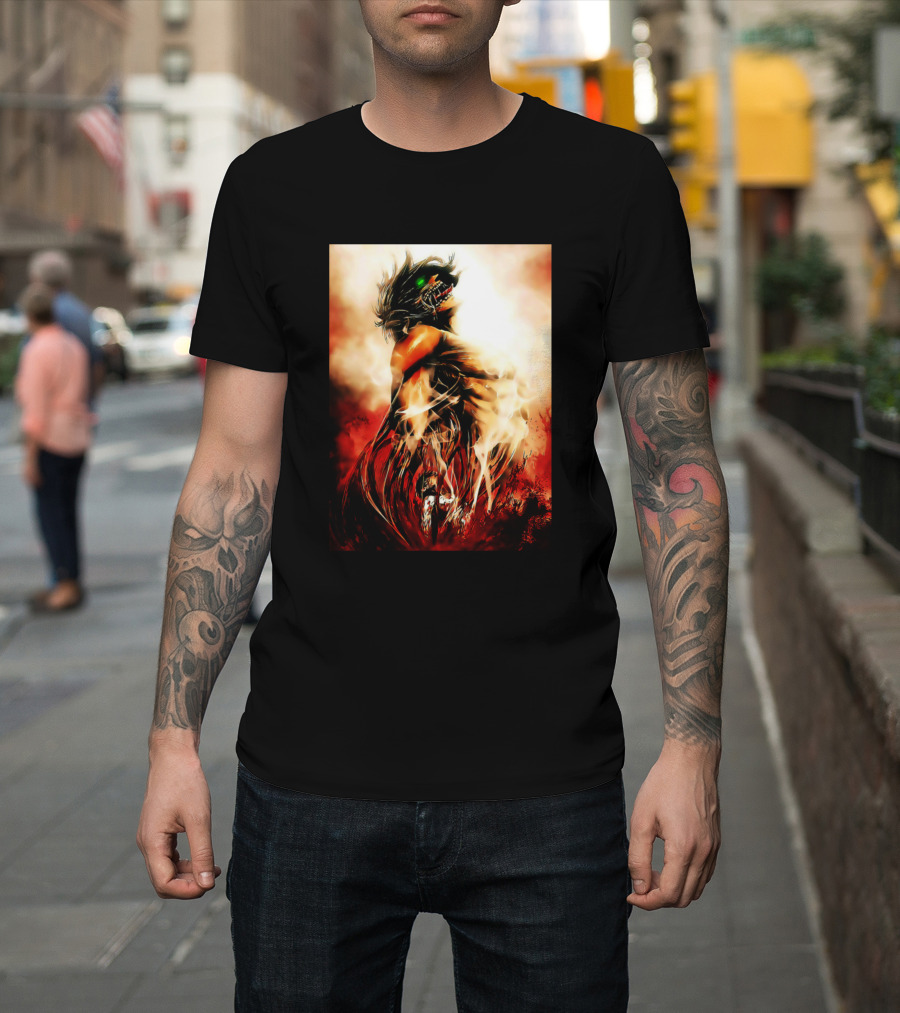Titans King Eren Yeager Transformation Anime T-Shirt
