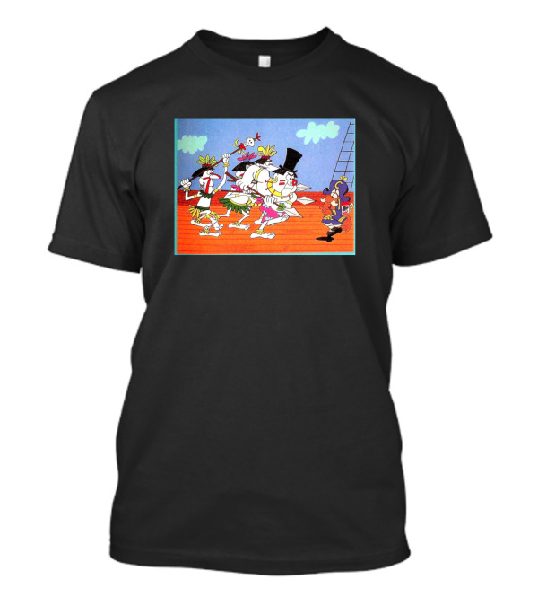 Piggy Girl Dancing On Deck With Fancy Ducks T-Shirt