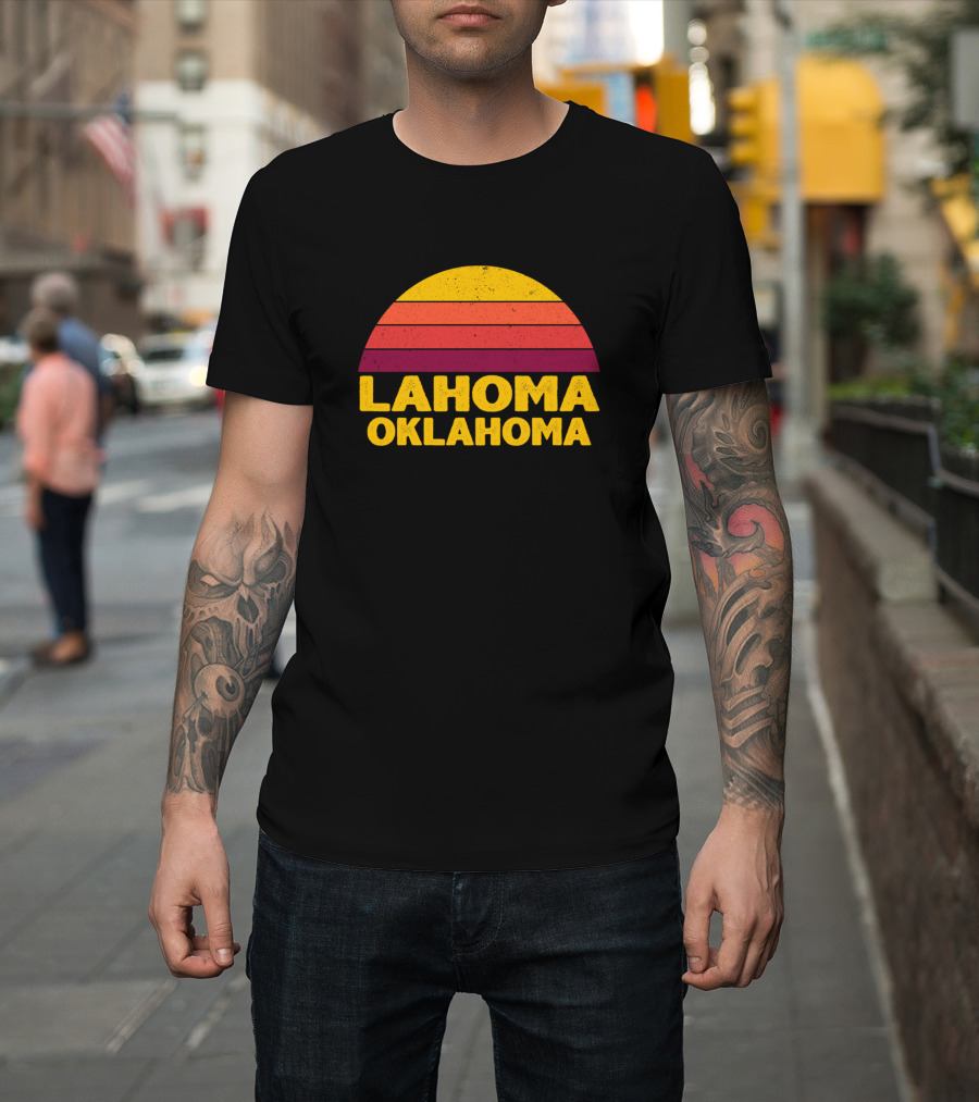 Lahoma Oklahoma Vintage Sunset T-Shirt