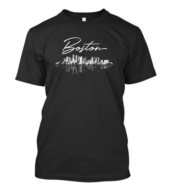 Boston Massachusetts Skyline Reflections T-Shirt