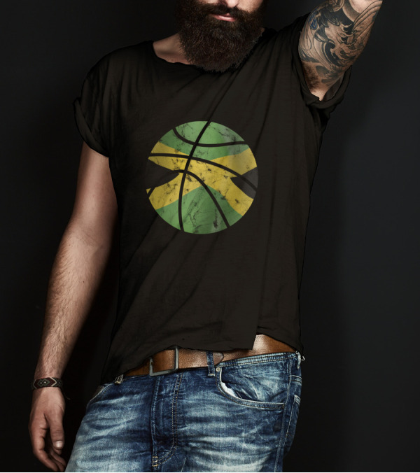 Jamaica Flag Basketball T-Shirt