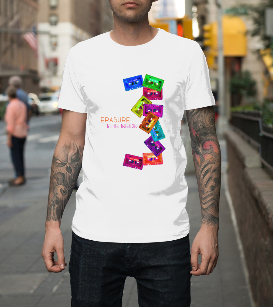 ERASURE THE NEON Colorful Cassettes T-Shirt