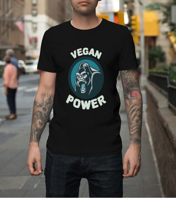 Shirt: VEGAN POWER VEGAN FITNESS VEGAN GYM T-Shirt VEGAN POWER VEGAN FITNESS VEGAN GYM T-Shirt