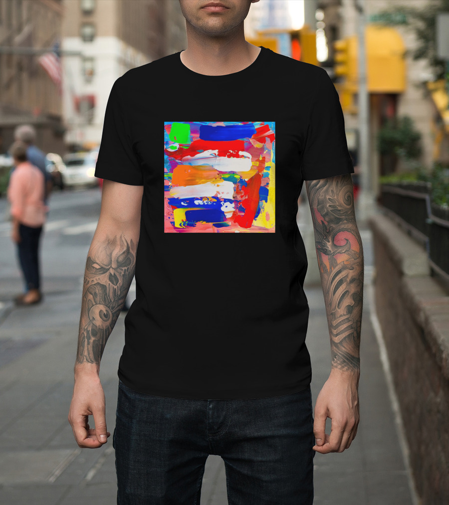 Creative Unique Colorful Abstract Brush Strokes T-Shirt