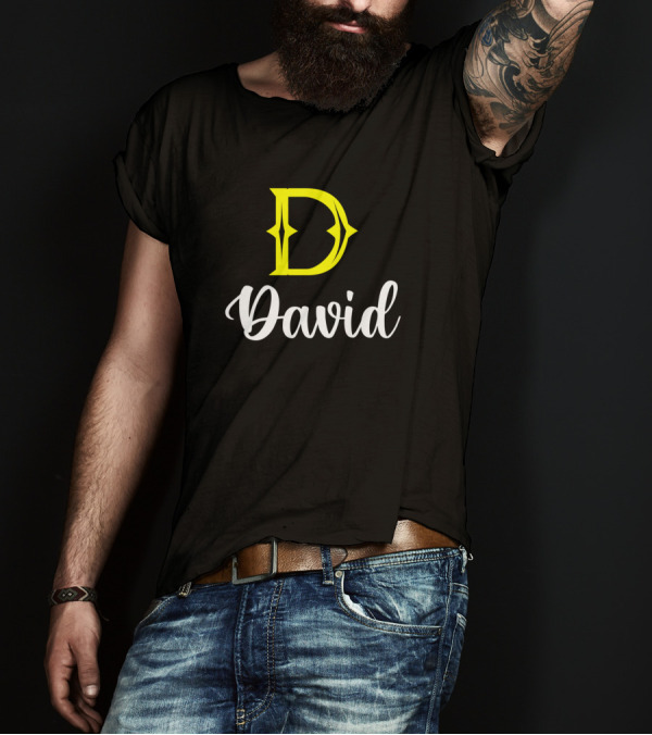 David Surname Second Name D Emblem T-Shirt