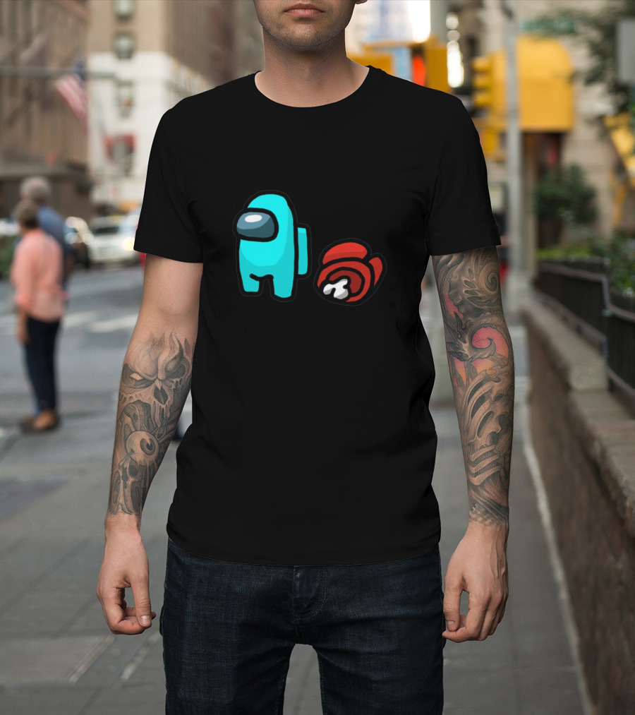 Wasn't Me Among Us Blue and Red Crewmates T-Shirt