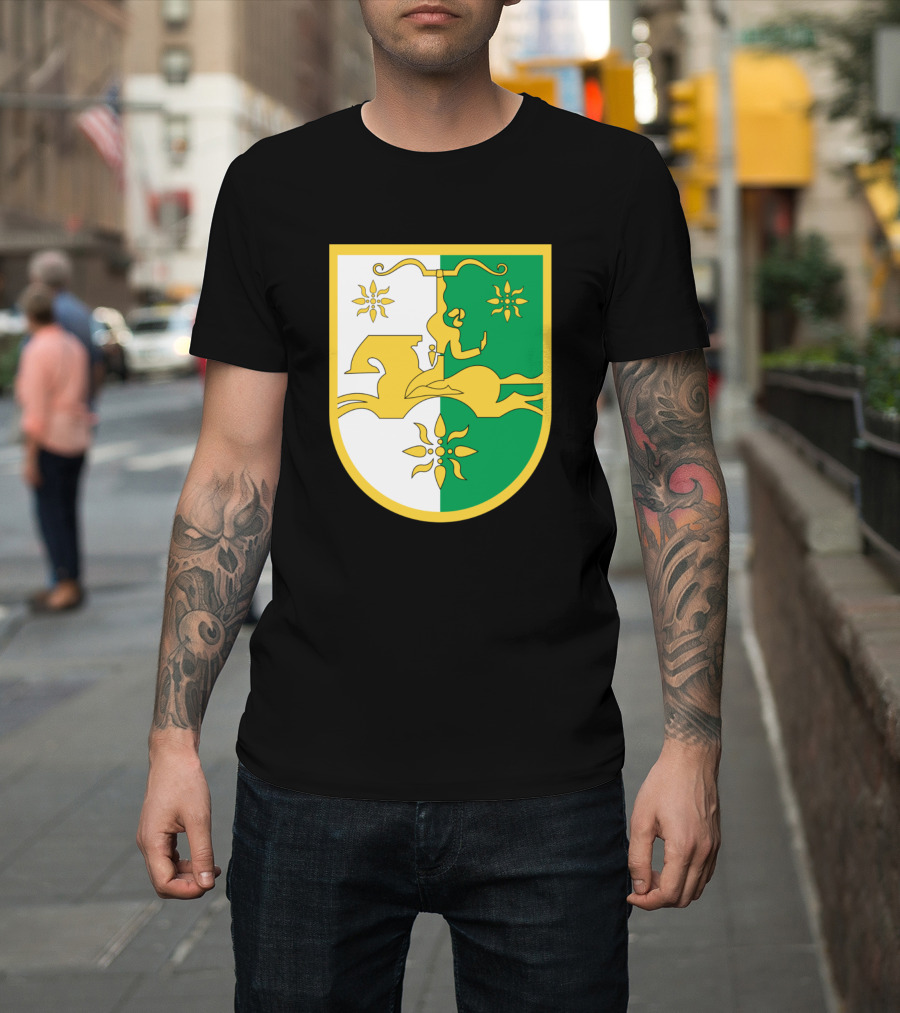 Emblem And Symbol Of Abkhazia Featuring Horse Rider Shield T-Shirt
